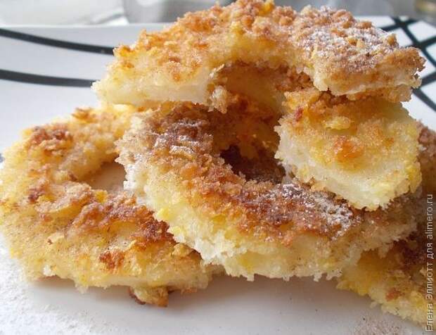 Яблочные колечки в панировке Яблочные колечки в панировке