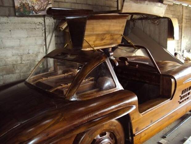 Mercedes-Benz 300SL Gullwing из натурального дерева (8 фото)