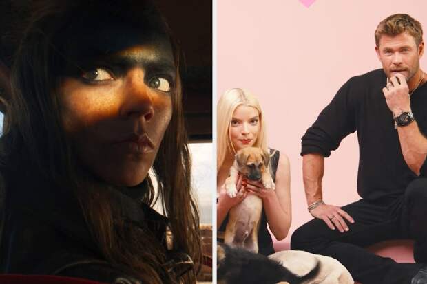 Anya Taylor-Joy And Chris Hemsworth Shared Some "Furiosa: A Mad Max Saga" Behind-The-Scenes Facts And More, All While Playing With Puppies