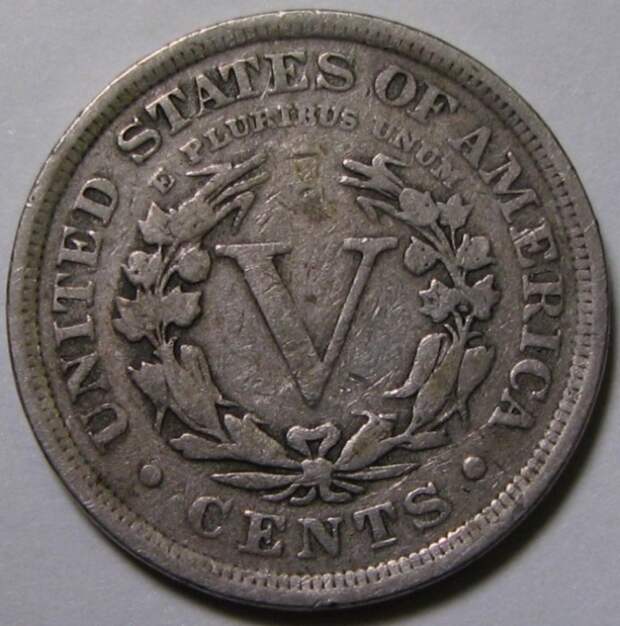 5 центов 'V' никель (США, 1883)