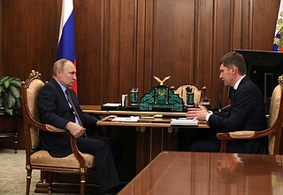 Рабочая встреча с Министром экономического развития Максимом Решетниковым.