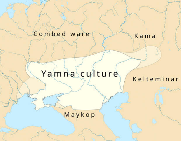 Рис. 2. Ареал ямной археологической культуры