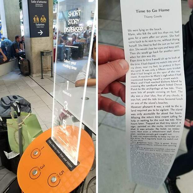 Этот автомат распечатывает бесплатные рассказы, которые можно почитать, пока вы ждете рейс аэропорт, в мире, интересное, креатив, подборка, самолет, удобно, фото