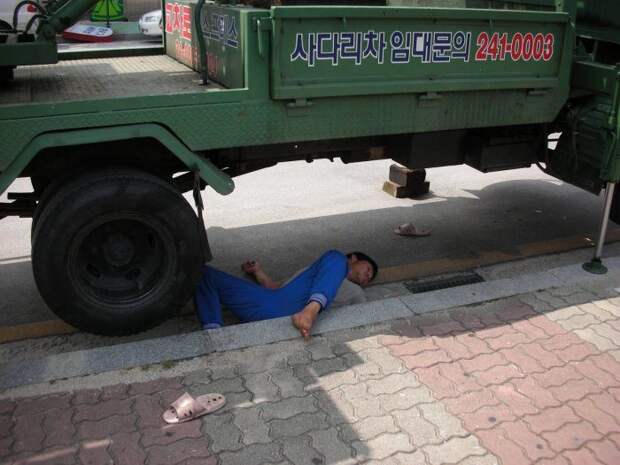Спят усталые корейцы
