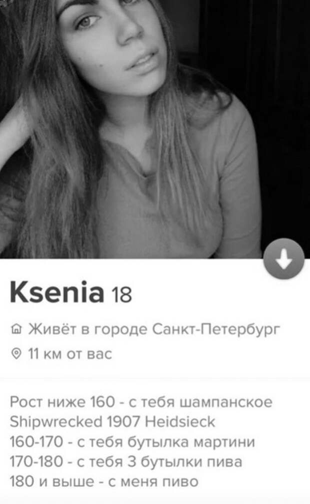 Ксения из Tinder про алкоголь