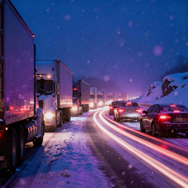 Фура превратила трассу М-11 в ловушку: сотни машин застряли в 20-километровой пробке