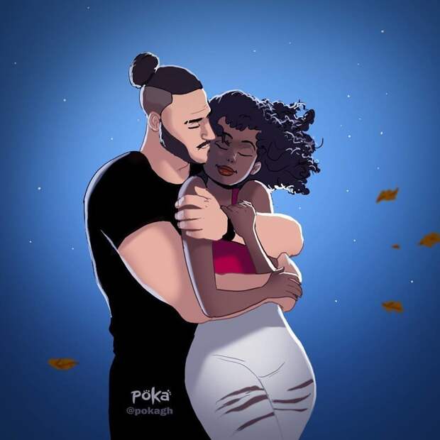 Художник очень точно и мило изображает эпизоды из семейной жизни Poka Arts, искусство, люди, отношения, рисунок, семья, художник