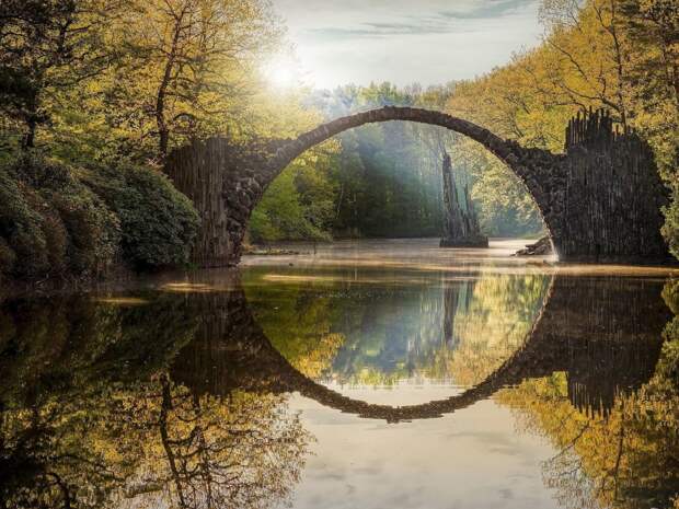 Мост Ракоц, Германия красивые места, мир, природа, путешествия, сказка