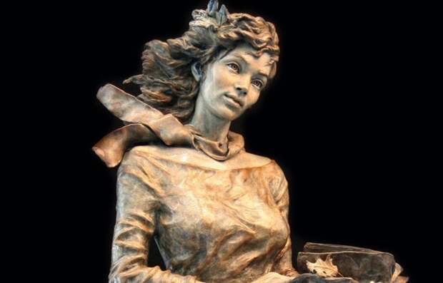 Анджела Миа де ла Вега скульптор, работающий с бронзой и иными материалами. Ее скульптурами из серии "Детство" украшены многие парки мира интересное, искусство, красота, лица, скульптура, талант