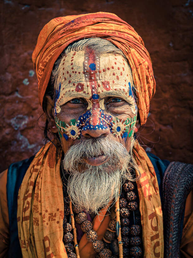 Фейс-арт индийских монахов индия, искусство, креатив, лица