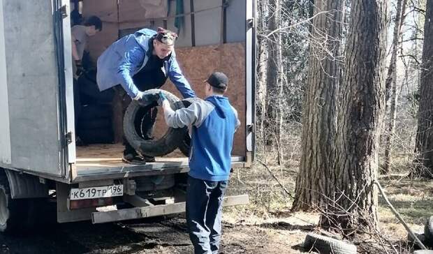 150 покрышек вывезли из леса в Нижнем Тагиле участники эко-субботника