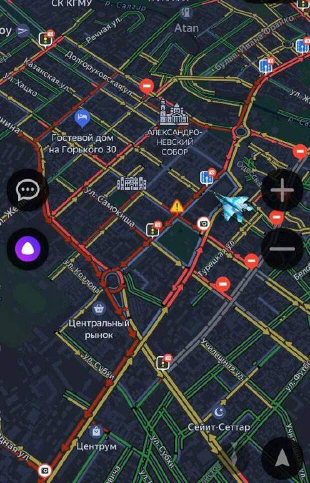 Пробки в симферополе сейчас карта