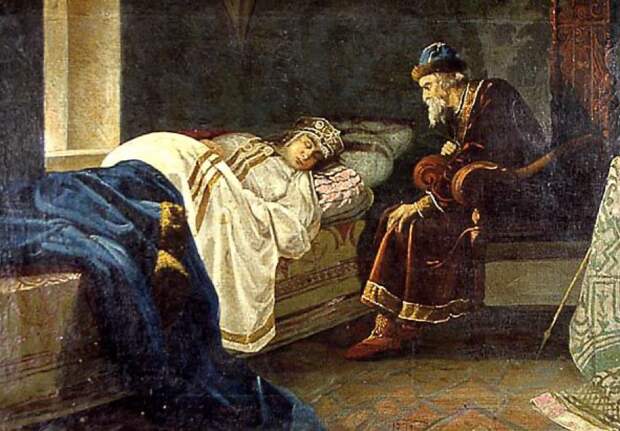 Иван Грозный любуется Василисой Мелентьевной