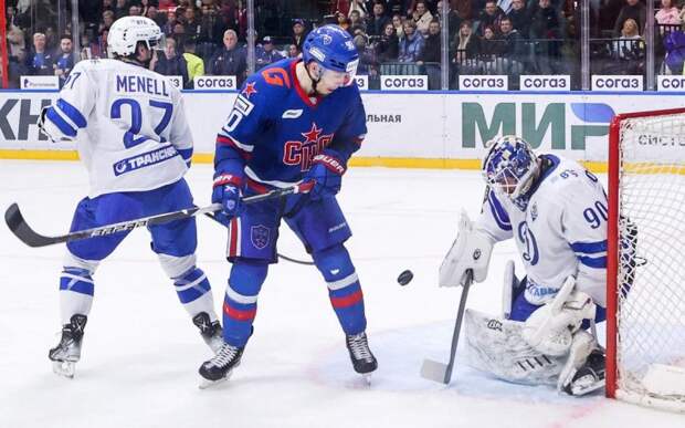 СКА пятый раз в сезоне обыграл московское «Динамо» в матче КХЛ