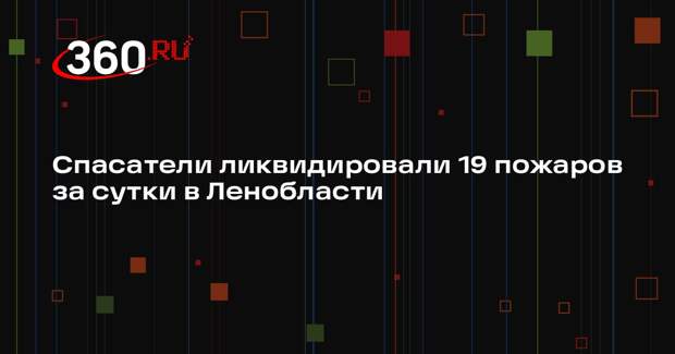Спасатели ликвидировали 19 пожаров за сутки в Ленобласти