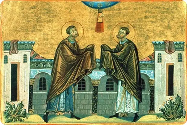 14 июля Память святых Бессребреников Космы и Дамиана, в Риме пострадавших.
