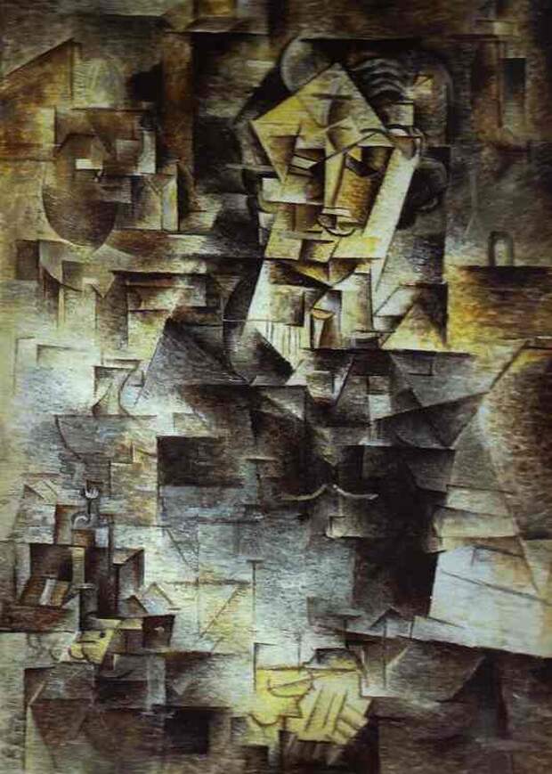Пабло Пикассо. Портрет Даниэля Анри Канвейлера. 1910 год