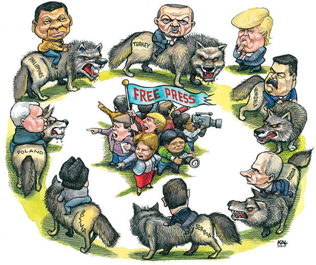 Карикатура с сайта Freedom House - 