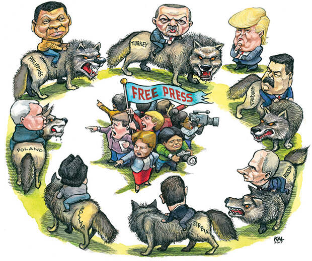 Карикатура с сайта Freedom House -
