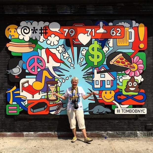 Современная фреска (Нью-Йорк) граффити, живопись, забавно, искусство, необычно, творчество, том боб, художник