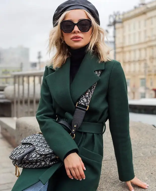 10 примеров как носить зеленое пальто, чтобы выглядеть ярко и оригинально