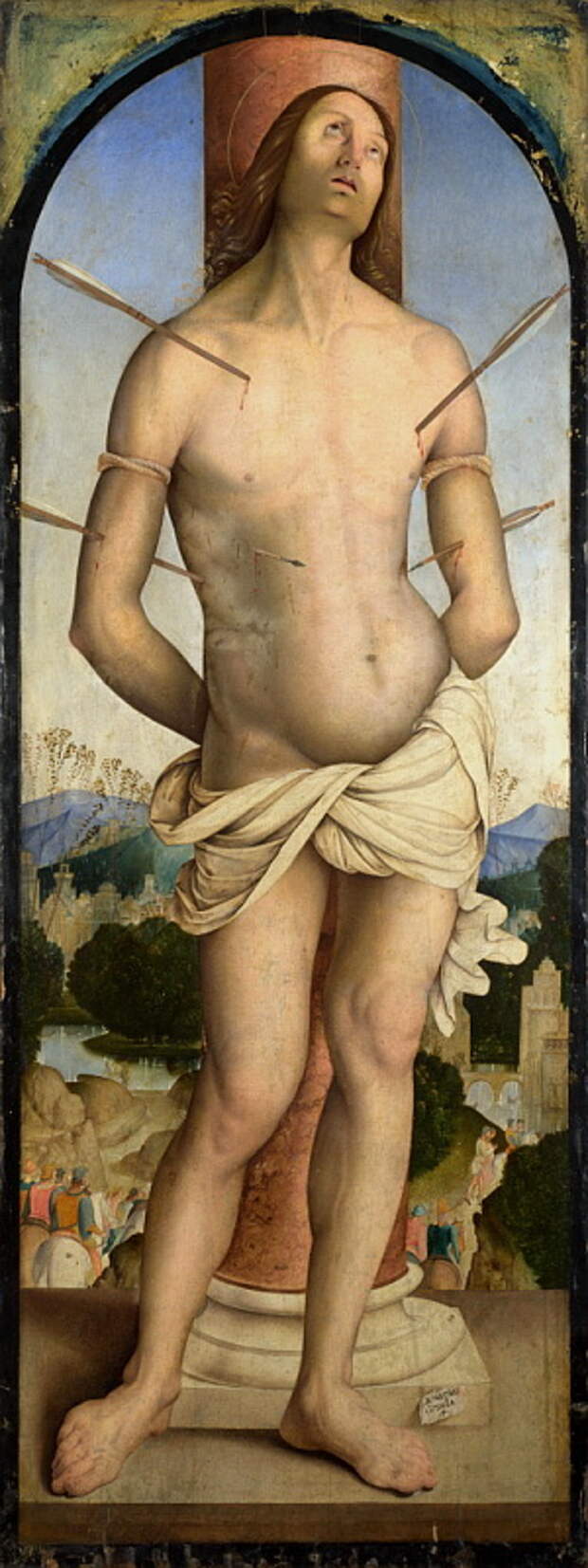 Bernardino Zaganelli - Saint Sebastian. Национальная галерея, Часть 1