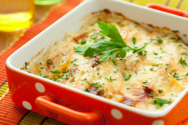 Запеканка с картофелем и квашеной капустой. \ Фото: montougo.ca.