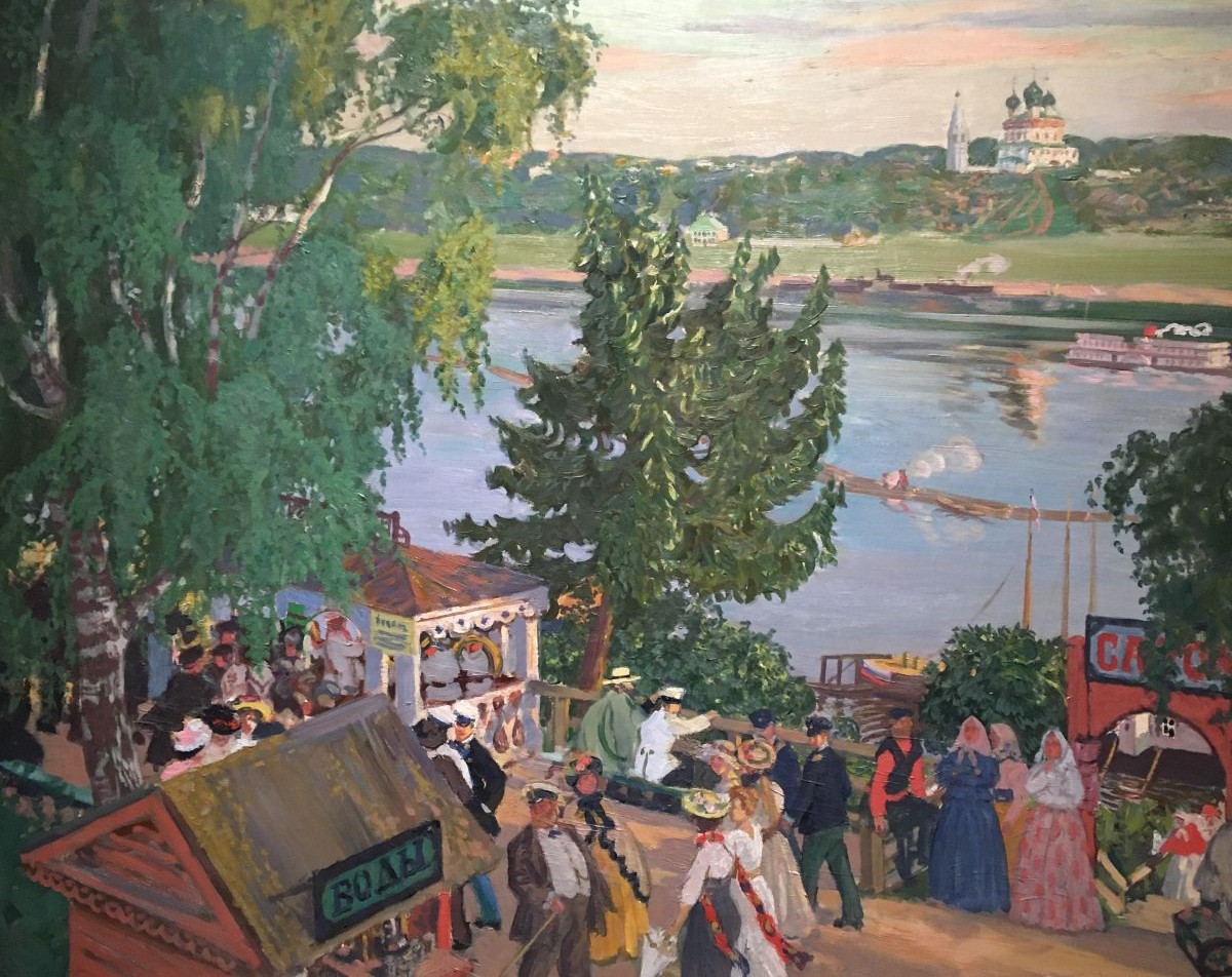 Борис Кустодиев.«Гулянье на Волге». 1909. Холст, масло