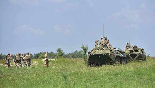 Украинские военнослужащие на Яворивском полигоне во Львовской области. Архивное фото