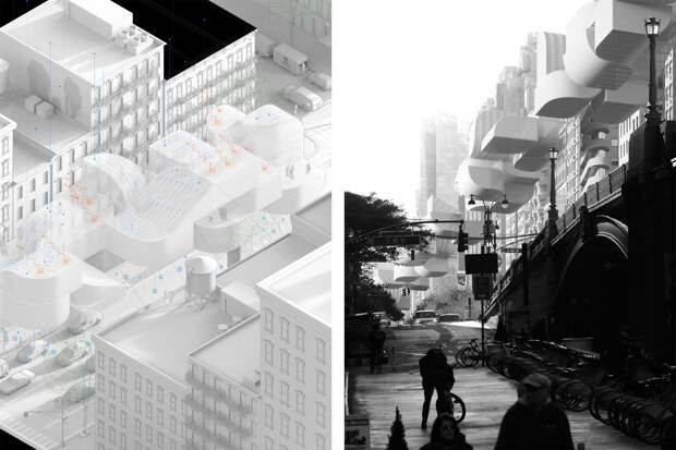 Концепция парящих модульных структур Oversky