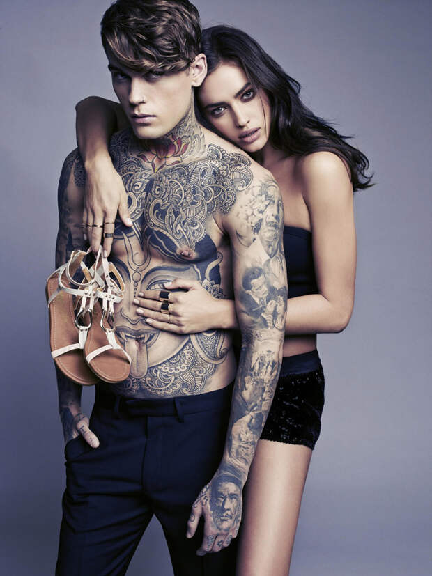Ирина Шейк (Irina Sheik) и Стивен Джеймс (Stephen James) в фотосессии для Xti (весна-лето 2014), фото 6