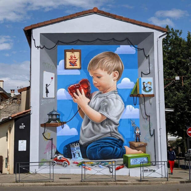 Трёхмерные граффити французского уличного художника Braga Last One
