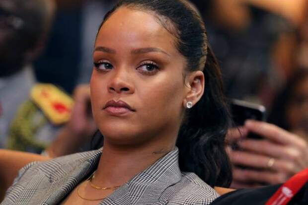 Rihanna at a conference in Dakar, Senegal in February