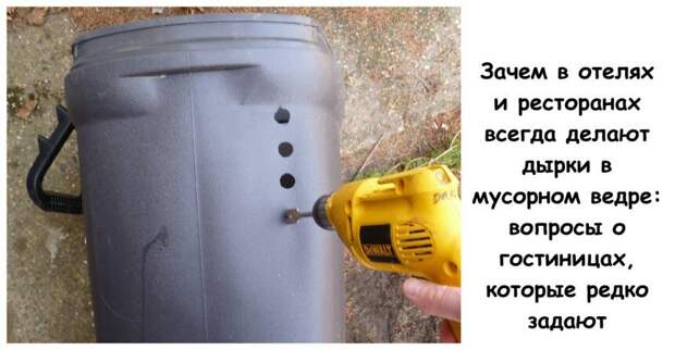 Зачем в отелях и ресторанах всегда делают дырки в мусорном ведре: вопросы о гостиницах, которые редко задают