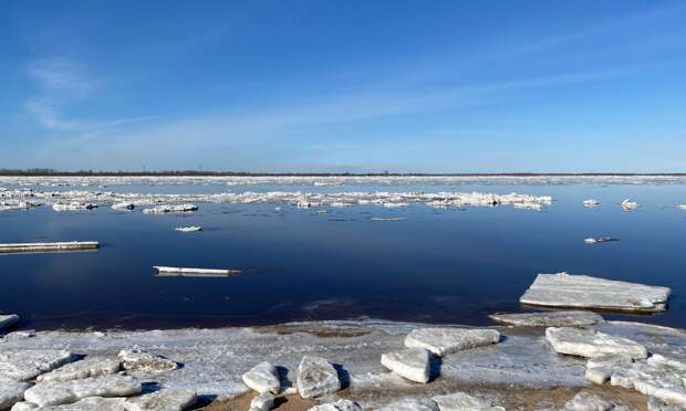 Гидрологическая обстановка на реках Поморья: ледоход в Архангельске, опасных явлений нет