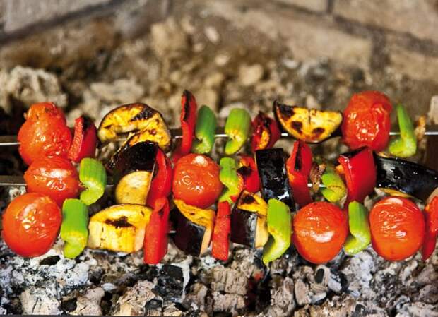 обжаривание микста овощей для особого шашлыка - титрама-кебаба