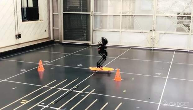 Этот робот ходит по канату, катается на скейтборде и перелетает через препятствия