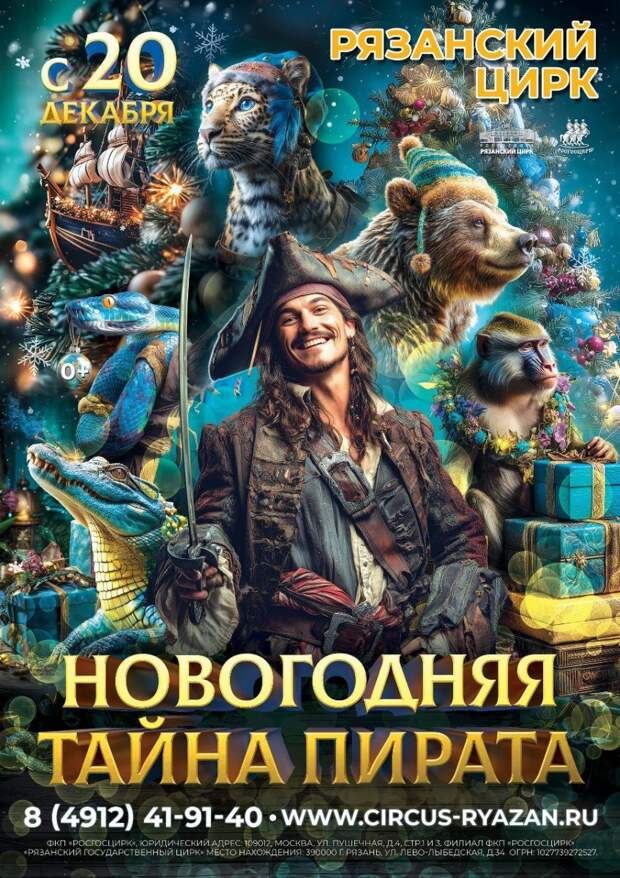 В Рязани стартовало цирковое шоу «Новогодняя тайна пирата»