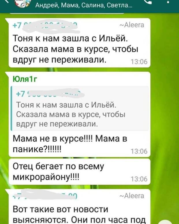 Странные родители и учителя в общих чатах