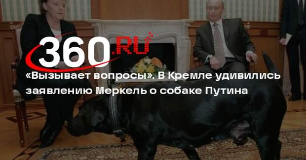 Песков: заявление Меркель о том, что Путин пугал ее собакой, вызывало недоумение