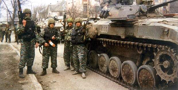 29 Бойцы новосибирского ОМОНа. Черноречье. Чечня. Март 1995 г. Первая чеченская война.
