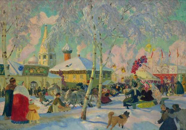 Борис Кустодиев. «Гулянье». 1922. Холст, масло