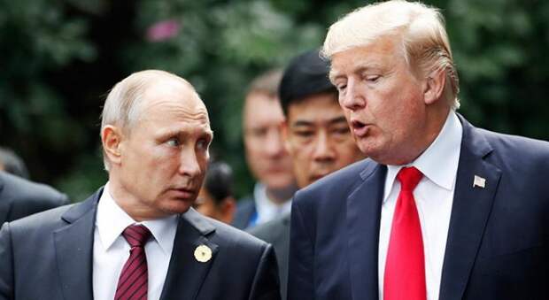 В.Путин и Д.Трамп. Встреча. В.Путин и Д.Трамп