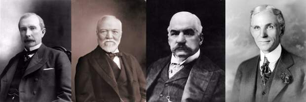 John D. Rockefeller vs. Andrew Carnegie vs. J.P. Morgan vs. Henry Ford