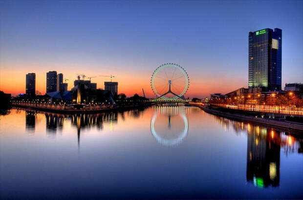 Удовольствие 2 в 1: Tianjin Eye Bridge - красивейший мост со 120-метровым колесом обозрения