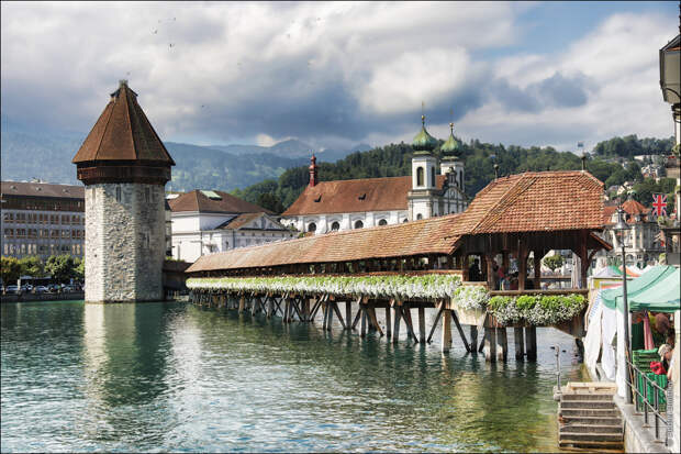 Мост Каппельбрюкке, Люцерн, Швейцария