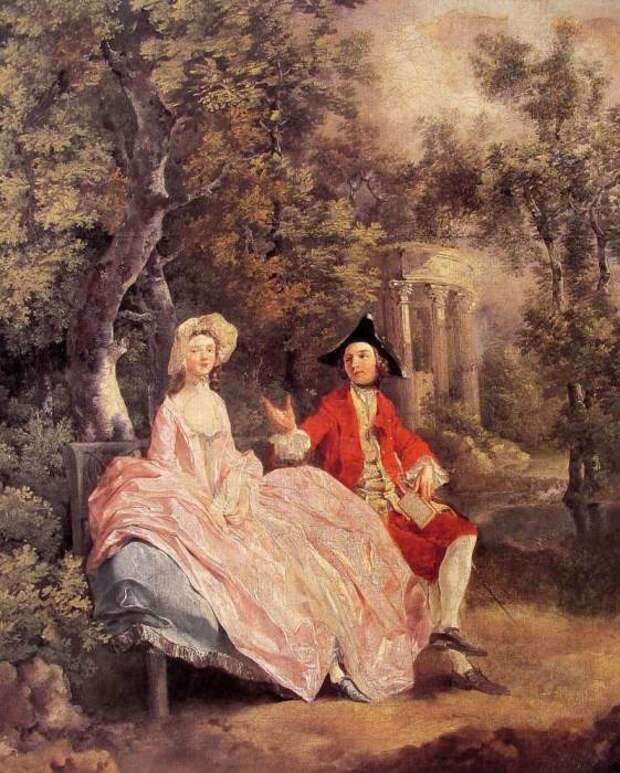 Томас Гейнсборо. Беседа в парке, 1745-1746 Томас Гейнсборо. Беседа в парке, 1745-1746