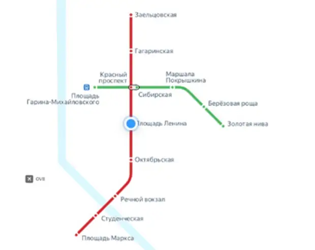 Схема метро новосибирска на карте