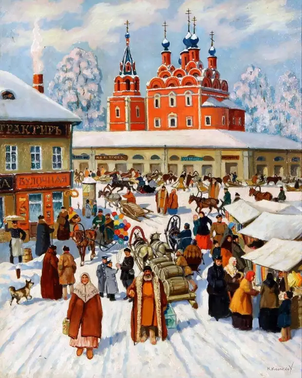 Васнецов масленица картина