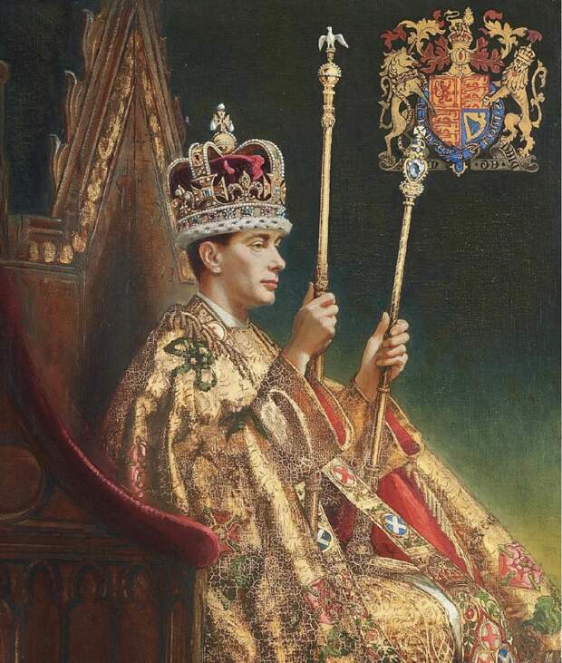 Король Георг VI в короне Св. Эдуарда - годы правления (1936—1952)
